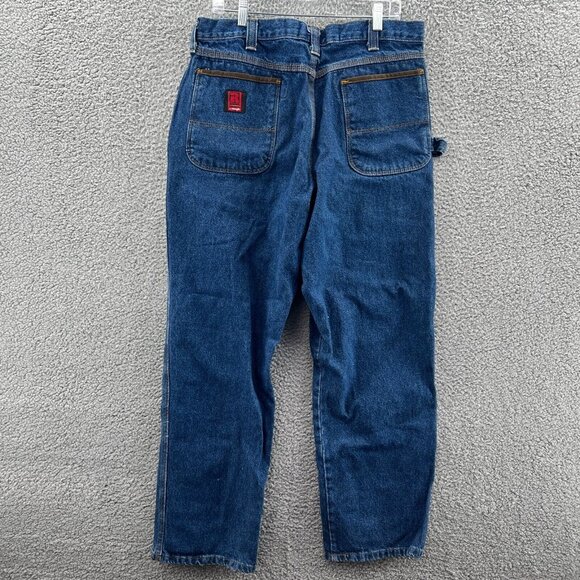 Wrangler Riggs Workwear Jeans Durashield Denim Mens 36 X 32 Hammer Loop * - Picture 2 of 9